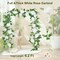 Full Pretty White Rose Garland, 6.2FT Artificial Floral Vines Spring White Flower Garland for Wedding Arch Table Centerpiece Decor Home Backdrop Wall Valentines Decoration